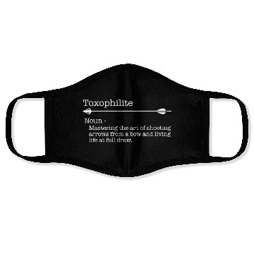 Discover Archery Funny Design - Toxophilite Noun Face Masks