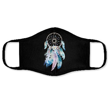 Discover Image: Watercolor, Feather dreamcatcher Face Masks