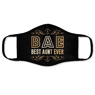 Discover BAE - Best Aunt Ever Sister Niece Nephew Gift Face Masks