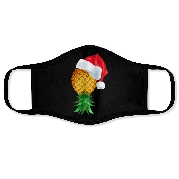 Discover Santa Hat Swinger Upside Down Pineapple Face Masks