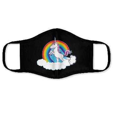 Discover Rainbow Unicorn Love Face Masks