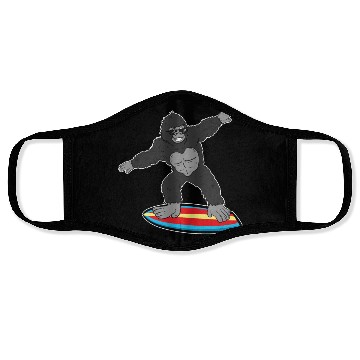 Discover Gorilla Mokey Ape Surfing Surf Gift & Present Face Masks