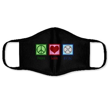 Discover Peace Love HVAC Face Masks