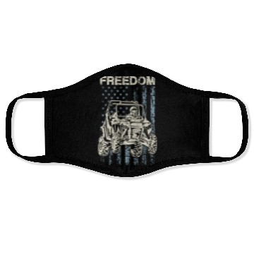 Discover UTV SxS Freedom Flag USA Face Masks