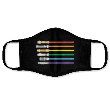 Discover Lightsaber Rainbow Gay Pride Lesbian LGBT Face Masks