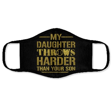 Discover Softball Dad Saying Funny Sport Daddy Face Masks Gift