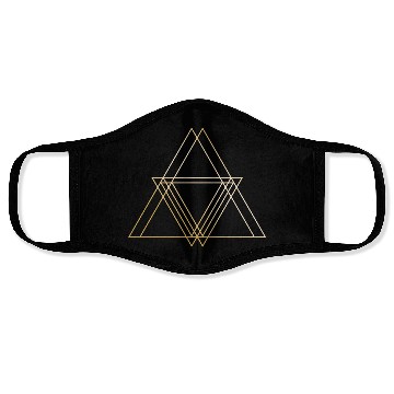 Discover Triangle Gold symbol shapes gift hipster geometric Face Masks