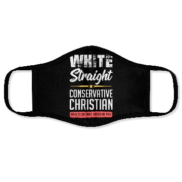 Discover Funny political conservative Christian gift idea Face Masks