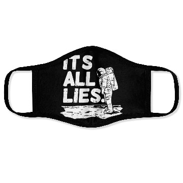 Discover Moon Landing Conspiracy Theory Illuminati Gift Face Masks