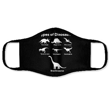 Discover Types of Dinosaurs T-Rex Veloceraptor, Triceratops Face Masks