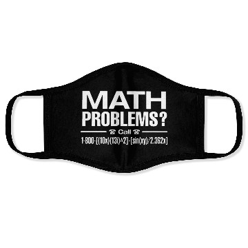 Discover math problems call number student math Face Masks