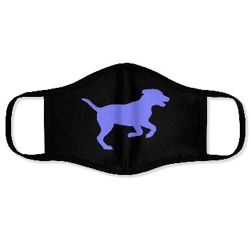 Discover Running puppy; blue Face Masks