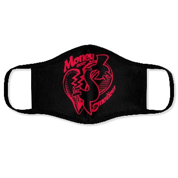 Discover Money Over Emotion Face Masks