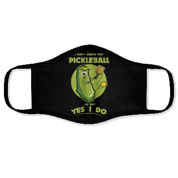 Discover Pickle Pickleball Play - Funny Player Pickle Ball Face Masks