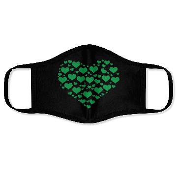 Discover Green Heart St Patricks Day Face Masks