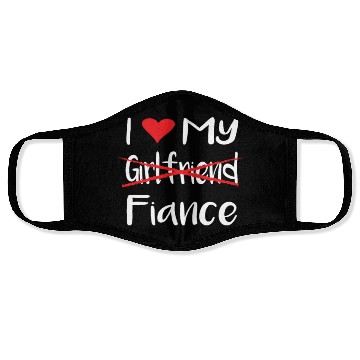Discover I Heart My Fiance funny lover Valentine's Day Gift Face Masks