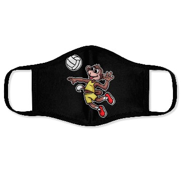 Discover Volleyball Monkey Sport Handball Active Sport Face Masks