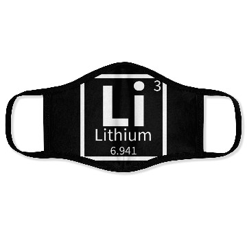 Discover Lithium — Periodic Table Element 3 Face Masks
