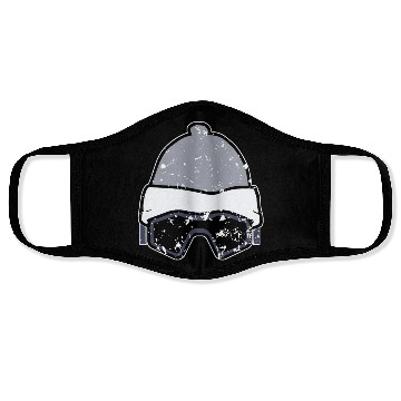 Discover Skier - snowboarder - hat with goggles Face Masks