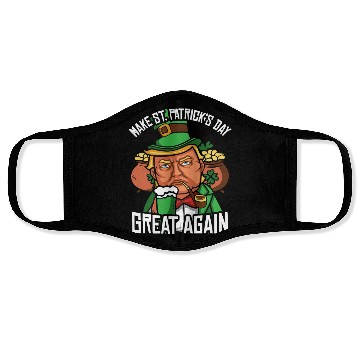 Discover St Patrick's Day Trump Make St Paddy's Day Great Face Masks