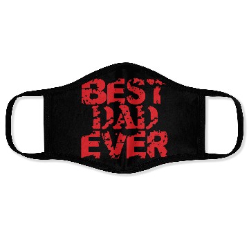 Discover Red Best Dad Ever Face Masks