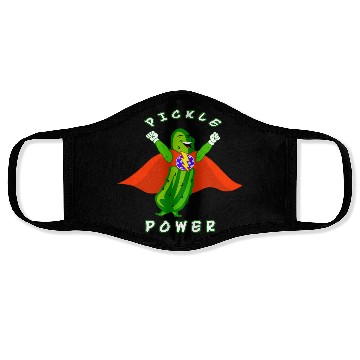 Discover Pickleball Pickle Power Superhero Face Masks