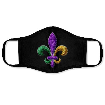 Discover Mardi Gras New Orleans SaintsFleur De Lis Bling Face Masks