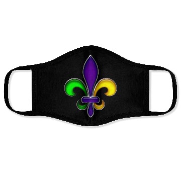 Discover Fleur De Lis Mardi Gras Glossy Lily Face Masks