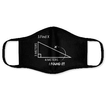 Discover Math angle triangle geometry student gift Face Masks