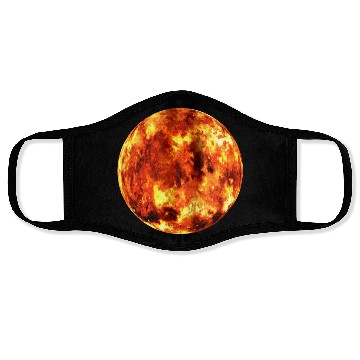 Discover Burning Planet Face Masks