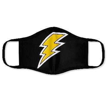 Discover Yellow Lightning, lightning bolt Face Masks