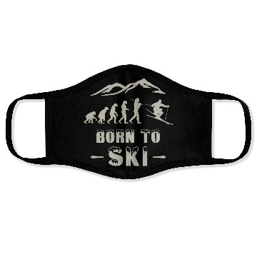 Discover Ski evolution Born to Ski snow cool Face Masks
