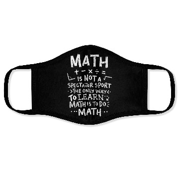 Discover Math Teacher Face Masks