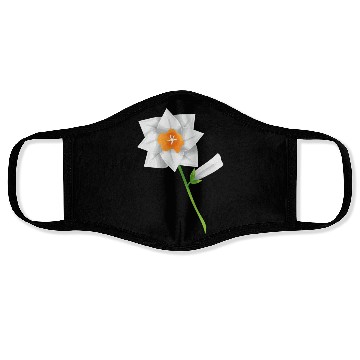 Discover Flower Spring Daffodil Narcissus White - Gift Idea Face Masks