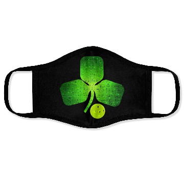 Discover Pickleball St Patricks Day Shamrock Irish Face Masks