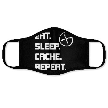Discover eat sleep repeat Geocaching Face Masks Gift