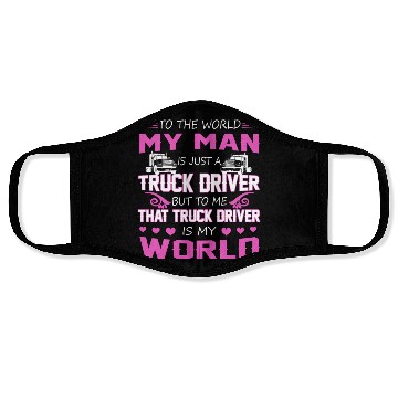Discover Truck Driver My Man Face Masks