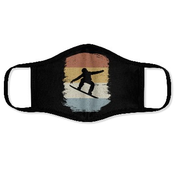 Discover Snowboard Snowboarding Snowboarder Retro Gift Face Masks
