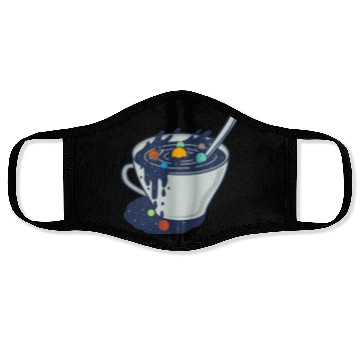Discover Galaxy Physics Science Coffee Universe Gift Idea Face Masks