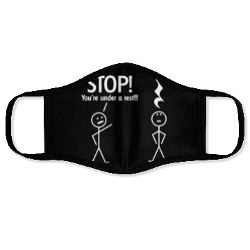 Discover Stop You re Under A Rest Funny Novelty Music Band Face Masks