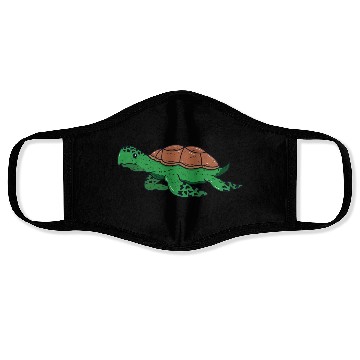 Discover Animal turtle reptile wildlife funny vector image Face Masks