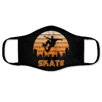 Discover Retro Sunset Skate Face Masks