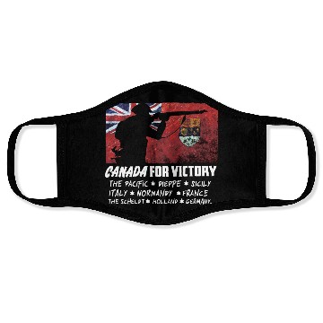 Discover Canadian World War 2 Battles Face Masks