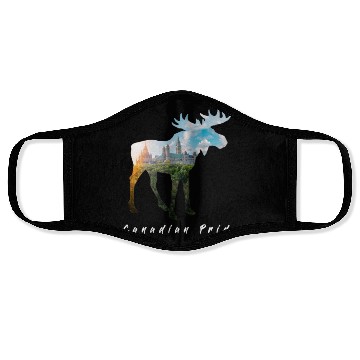 Discover Moose - Canadian Pride Face Masks