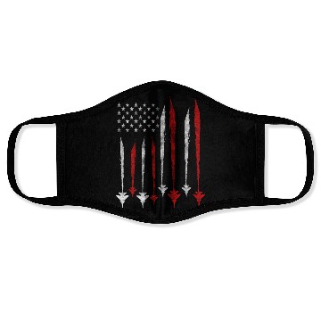 Discover US F35 Fighter Jet Aviation USA Gift Face Masks