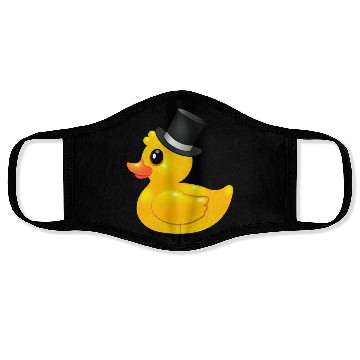 Discover Yellow rubber Duck with topper - Like a sir Face Masks