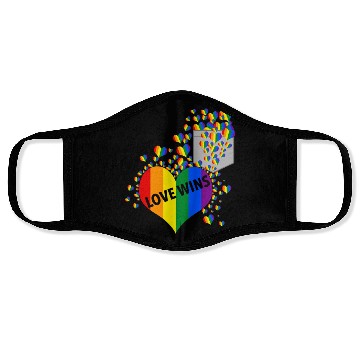 Discover Love Wins Pride LGBTQ Community Pride Month Face Masks