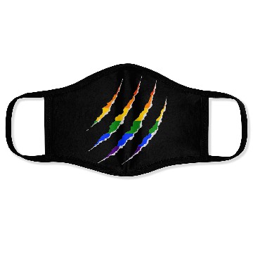 Discover LGBT Gay Pride CSD Rainbow wound Face Masks