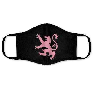 Discover Cute Scottish rampant lion light pink Face Masks