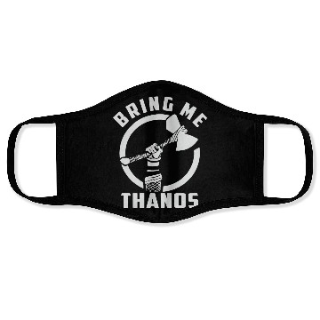 Discover bring me Thanos stormbreaker black and white Face Masks